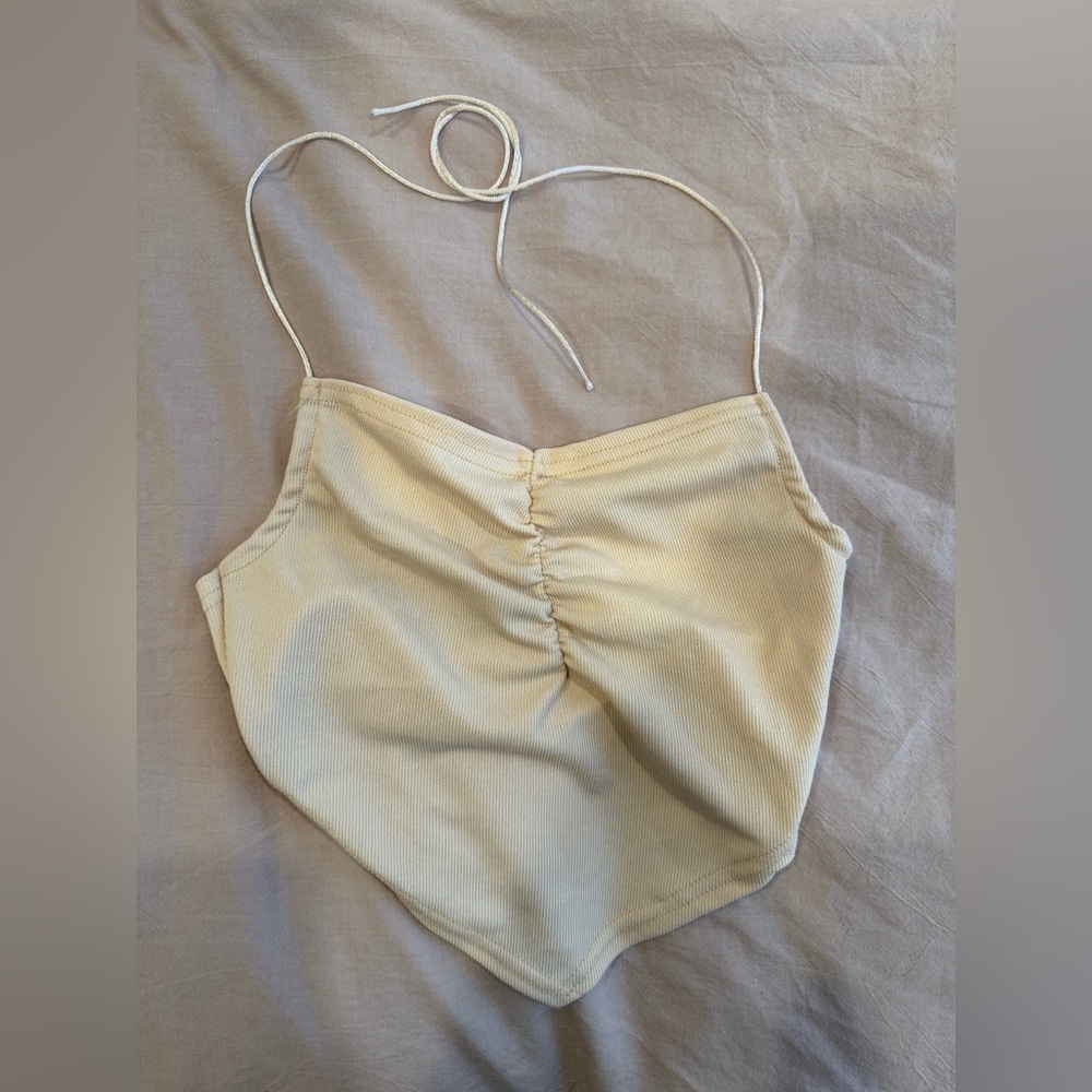 PLT Soft Rib Ruched Halter - Picture 5 of 5